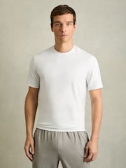 Reiss White Diego Crew-Neck Jersey T-shirt - Image 1 of 6