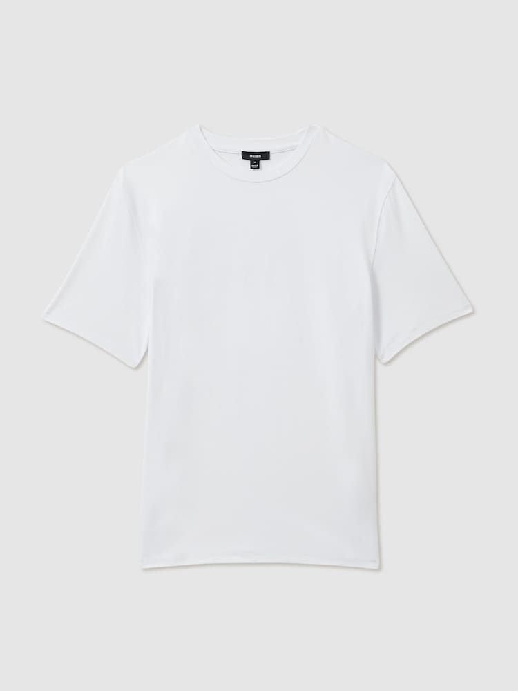 Reiss White Diego Crew-Neck Jersey T-shirt - Image 2 of 6