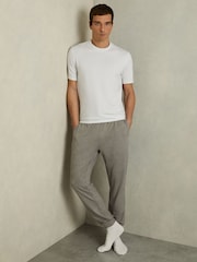 Reiss White Diego Crew-Neck Jersey T-shirt - Image 3 of 6