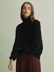 Florere Wool Blend Roll Neck Jumper - Image 3 of 6