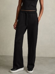 Reiss Laney Wide-Leg Jersey Drawstring Joggers - Image 3 of 6