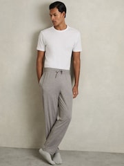 Reiss Grey Melange Colorado Tapered Stretch-Jersey Joggers - Image 1 of 6