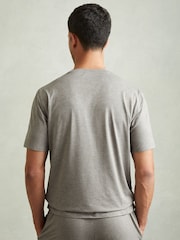 Reiss Grey Melange Diego Crew-Neck Jersey T-shirt - Image 4 of 5