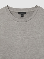Reiss Grey Melange Diego Crew-Neck Jersey T-shirt - Image 5 of 5