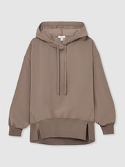 Reiss Mink Kiara Woven Hooded Top - Image 2 of 7