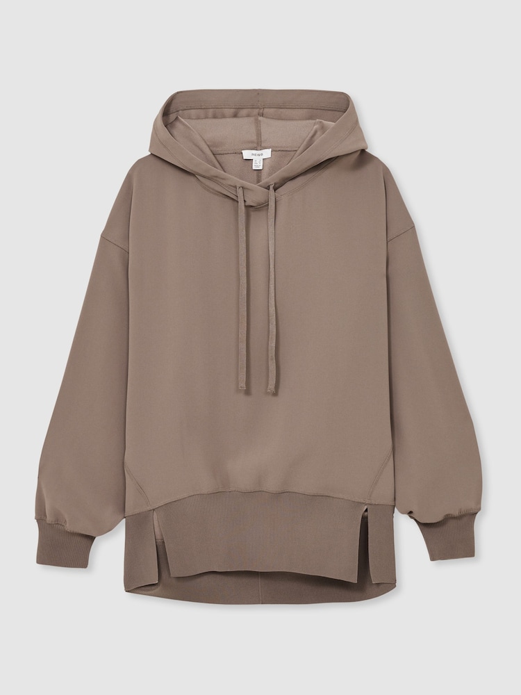 Reiss Mink Kiara Woven Hooded Top - Image 2 of 7
