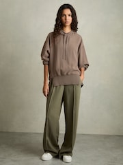 Reiss Mink Kiara Woven Hooded Top - Image 3 of 7