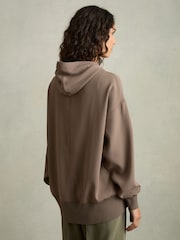 Reiss Mink Kiara Woven Hooded Top - Image 5 of 7