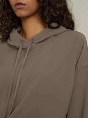 Reiss Mink Kiara Woven Hooded Top - Image 6 of 7
