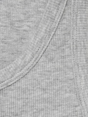 Reiss Grey Violet 4-9 yrs Cotton Blend Ribbed Vest - Image 4 of 4