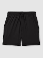 Reiss Black Denver Denver Drawstring-Waist Jersey Shorts - Image 2 of 6