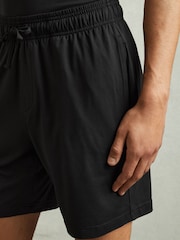 Reiss Black Denver Denver Drawstring-Waist Jersey Shorts - Image 4 of 6