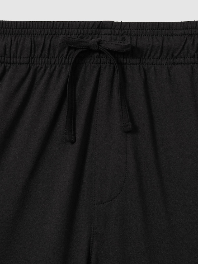 Reiss Black Denver Denver Drawstring-Waist Jersey Shorts - Image 6 of 6