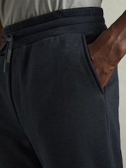 Reiss Navy Callum Cotton-Blend Jersey Joggers - Image 4 of 6