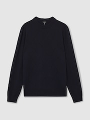 Reiss Navy Vince Wool Argyle Crew-Neck Jumper - Image 2 of 7