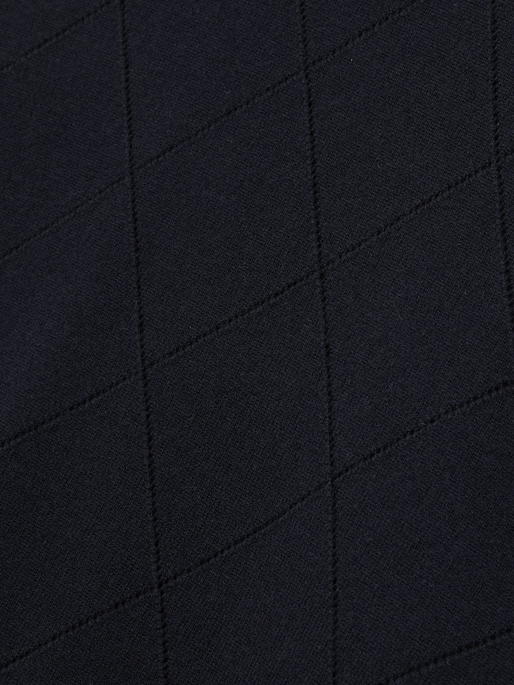 Reiss Navy Vince Wool Argyle Crew-Neck Jumper - Image 7 of 7