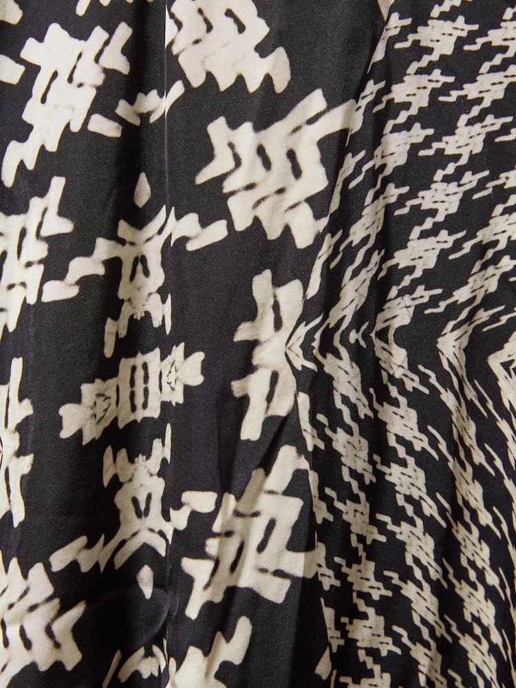 Reiss Black/Cream Ester 9-13 yrs Dogtooth Flared Hem Dress - Image 5 of 5