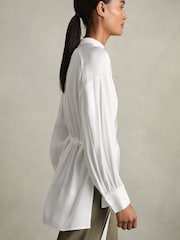 Reiss Ivory Lina Woven High-Neck Belted Blouse - Image 3 of 5