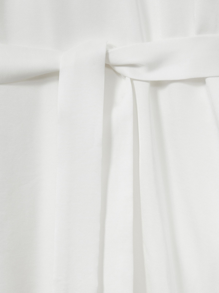 Reiss Ivory Lina Woven High-Neck Belted Blouse - Image 5 of 5