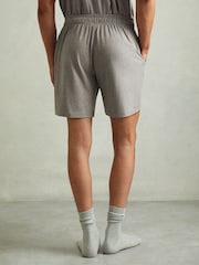 Reiss Grey Melange Denver Denver Drawstring-Waist Jersey Shorts - Image 5 of 6