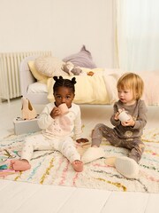 Pink/Grey Moon & Stars Pyjamas 2 Pack (9mths-8yrs) - Image 2 of 4