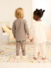 Pink/Grey Moon & Stars Pyjamas 2 Pack (9mths-8yrs) - Image 3 of 4