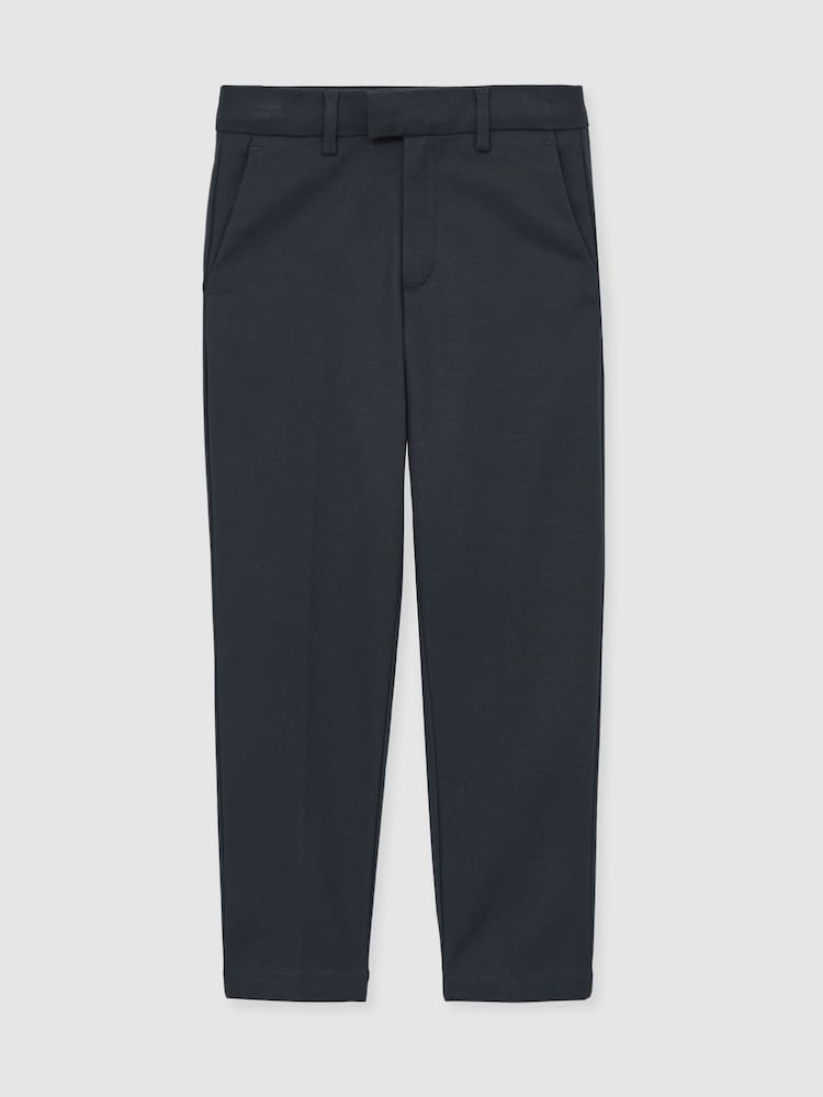 Reiss Steel Blue Eastbury Teen Slim Fit Tapered Chinos - Image 1 of 4