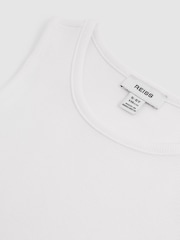 Reiss White Jaden 3 Pack 13-14 yrs Cotton Stretch Ribbed Vest 3 Pack - Image 4 of 4