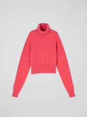 LK Bennett Isla Pink Firebrick Slouchy Drop Shoulder Cocoon Jumper - Bild 4 von 4