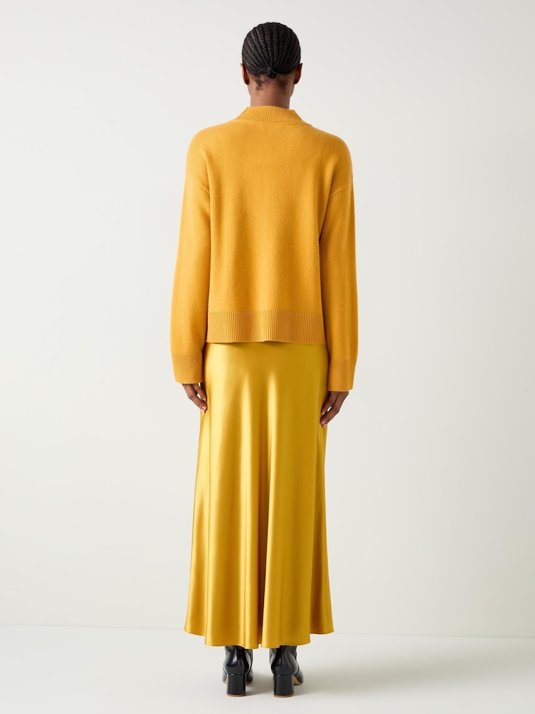 LK Bennett Zoe Strickpullover mit geschlitztem Saum in Gelb - Bild 2 von 5