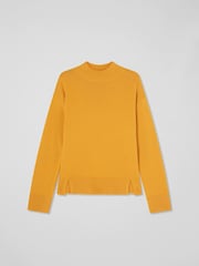 LK Bennett Zoe Strickpullover mit geschlitztem Saum in Gelb - Bild 5 von 5