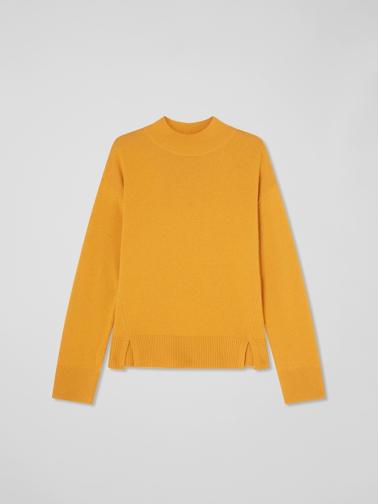 LK Bennett Zoe Strickpullover mit geschlitztem Saum in Gelb - Bild 5 von 5