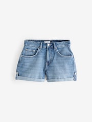 Mid Blue Hourglass Denim Boy Shorts - Image 5 of 7