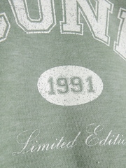 River Island Green Girls Drenched Iconic 100% Cotton Sweatshirt and Joggers Set - Image 3 of 5
