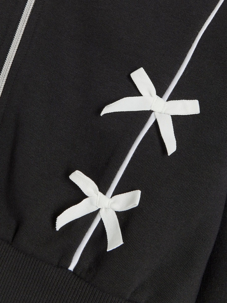 River Island Set aus Bomberjacke und Hose für Mädchen mit geschwungenem Besatz aus 100 % Baumwolle - Bild 4 von 4