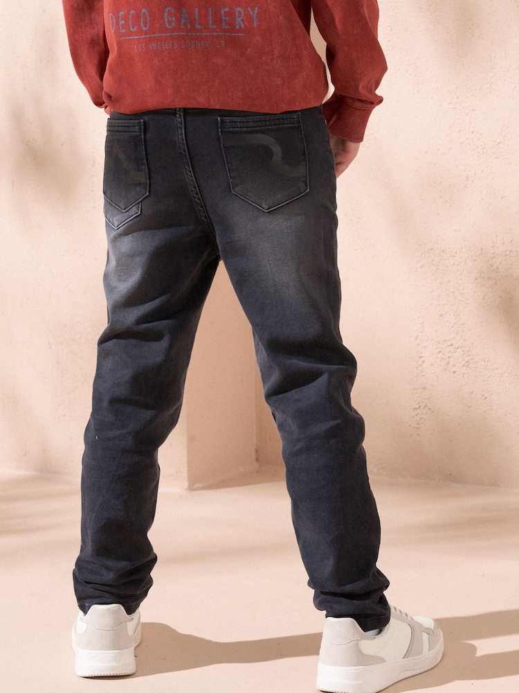 Angel & Rocket Dark Grey Eddie Smart 5 Pocket 100% Cotton Jeans - Image 2 of 3