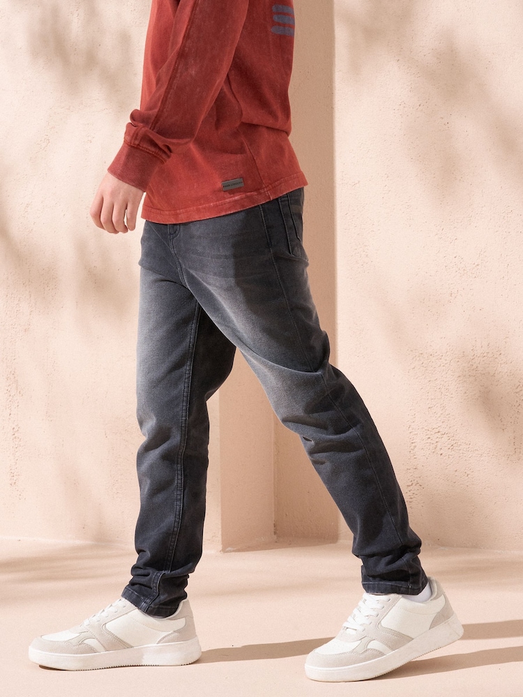 Angel & Rocket Dark Grey Eddie Smart 5 Pocket 100% Cotton Jeans - Image 3 of 3