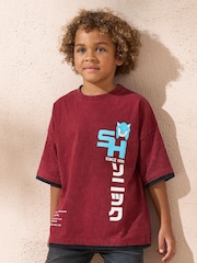 Angel & Rocket Red Sonic Washed Graphic 100% Cotton T-Shirt - Image 1 of 4