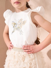 Angel & Rocket Cream Anya Butterfly Flutter Sleeve Top - Image 3 of 3