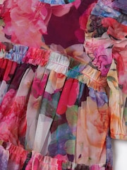 Angel & Rocket Pink Alessia Floral Print Dress - Image 8 of 8
