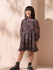 Angel & Rocket Black Adrienne Georgette Print Dress - Image 1 of 5