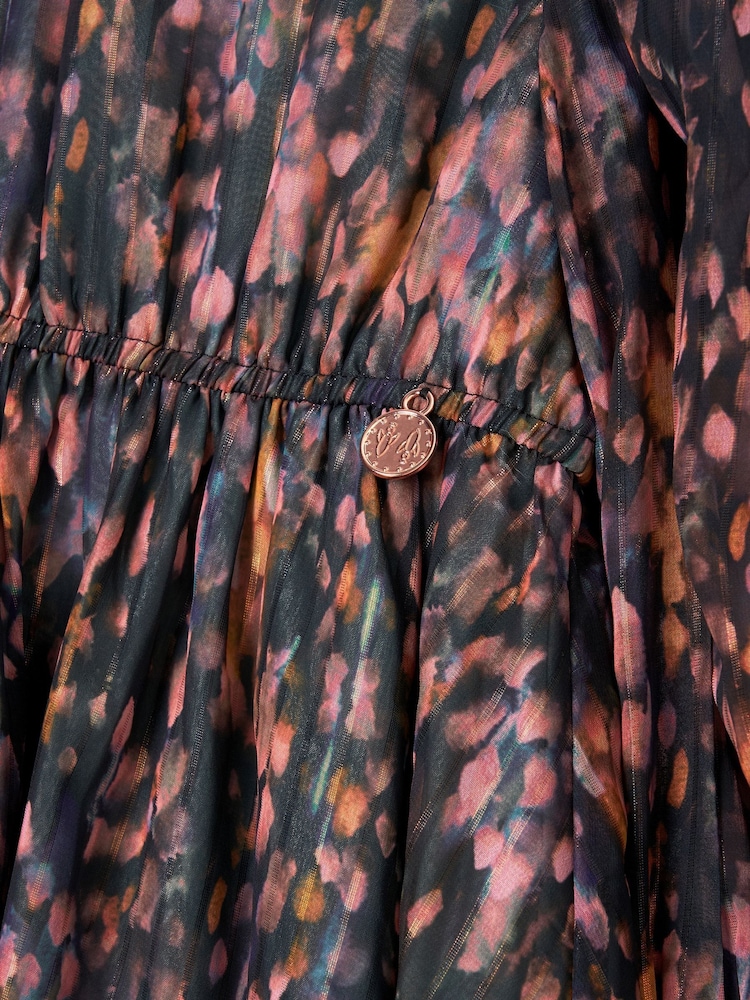 Angel & Rocket Black Adrienne Georgette Print Dress - Image 5 of 5