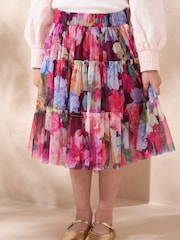 Angel & Rocket Pink Alessia Floral Mesh Skirt - Image 1 of 4