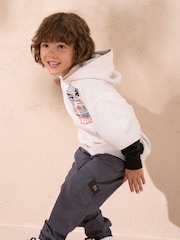 Angel & Rocket Cream Marvel Double Layered Effect 100% Cotton Hoodie - Image 3 of 5