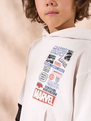 Angel & Rocket Cream Marvel Double Layered Effect 100% Cotton Hoodie - Image 5 of 5