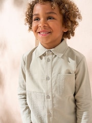 Angel & Rocket Green Thomas Textured Block 100% Cotton Shirt - Image 2 of 3