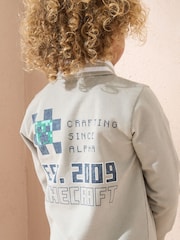 Angel & Rocket Grey Minecraft Washed Rugby 100% Cotton Polo Shirt - Image 2 of 3