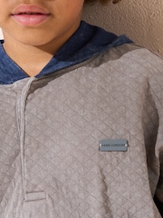 Angel & Rocket Grey Banksy Washed Textured Hoodie - Image 5 of 5
