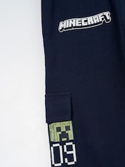 Angel & Rocket Blue Minecraft Woven Pocket Cargo 100% Cotton Joggers - Image 5 of 5