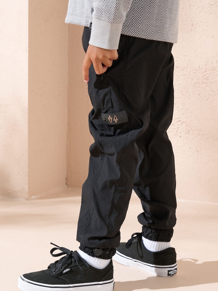 Angel & Rocket Black Clay Stretch Woven Joggers - Image 2 of 6 Angel & Rocket Black Clay Stretch Woven Joggers - Image 2 of 6